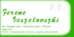 ferenc veszelovszki business card